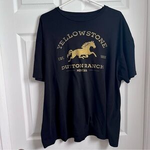 3/25$💥 Yellowstone Dutton Ranch Montana t shirt tee Men 2XL XXL black horse